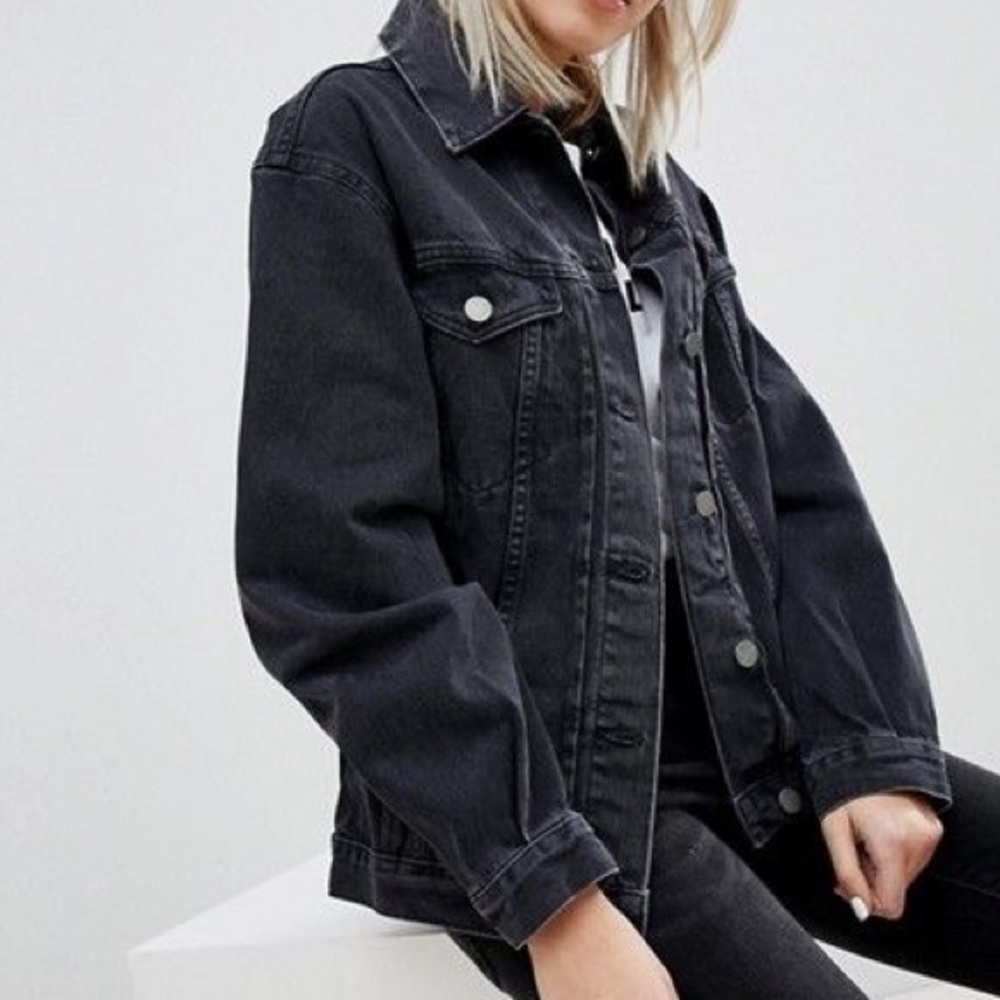 Forever 21 Black Vintage Denim Jacket